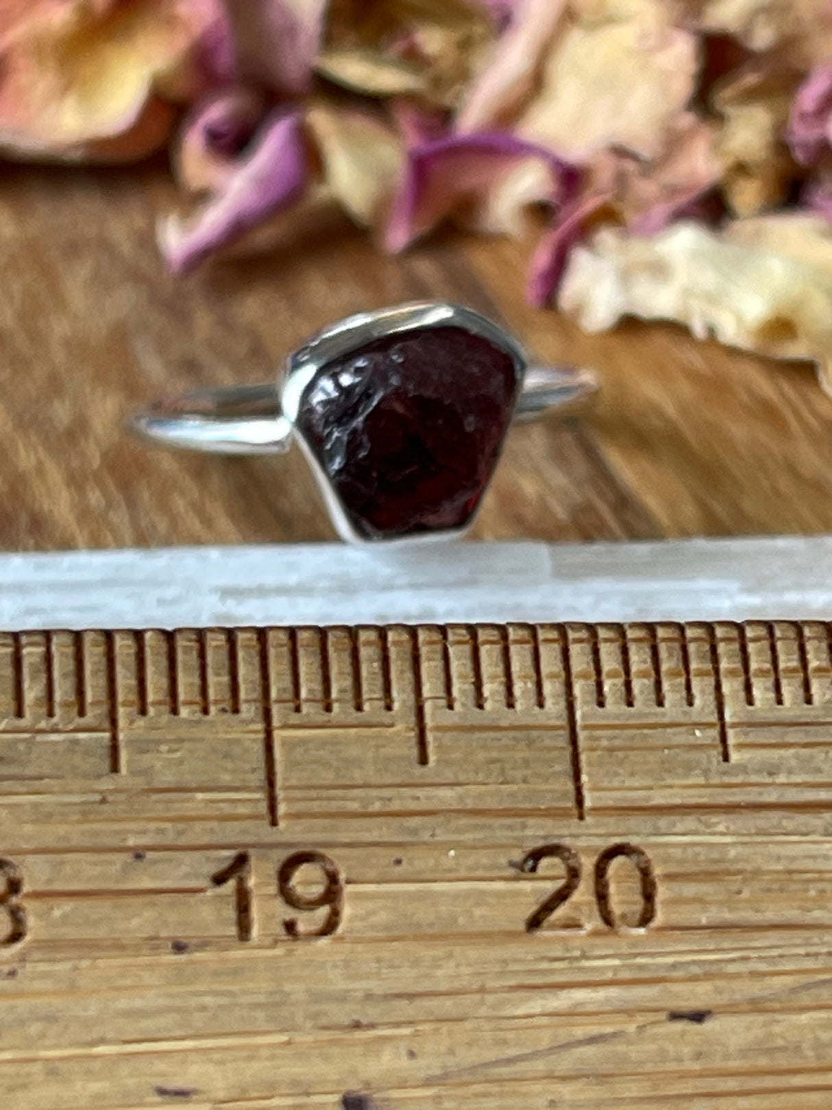 Garnet Silver Ring Size 7 - "I am passionate and enthusiastic in all areas of my life."