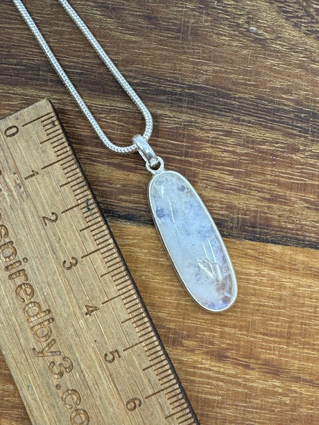 Moonstone Rainbow Silver Pendant - “My mind is open to new possibilities and opportunities”.