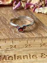 Garnet Silver Ring Size 7 - "I am passionate and enthusiastic in all areas of my life."