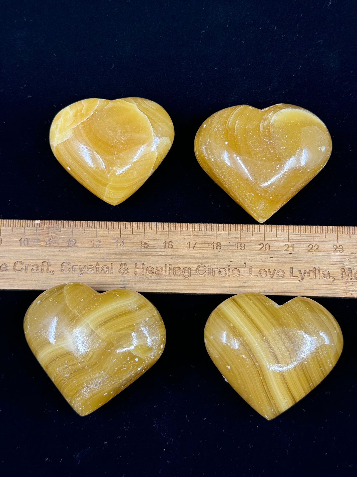 Yellow Calcite Heart - "I am alert, focused, and attentive at all times."