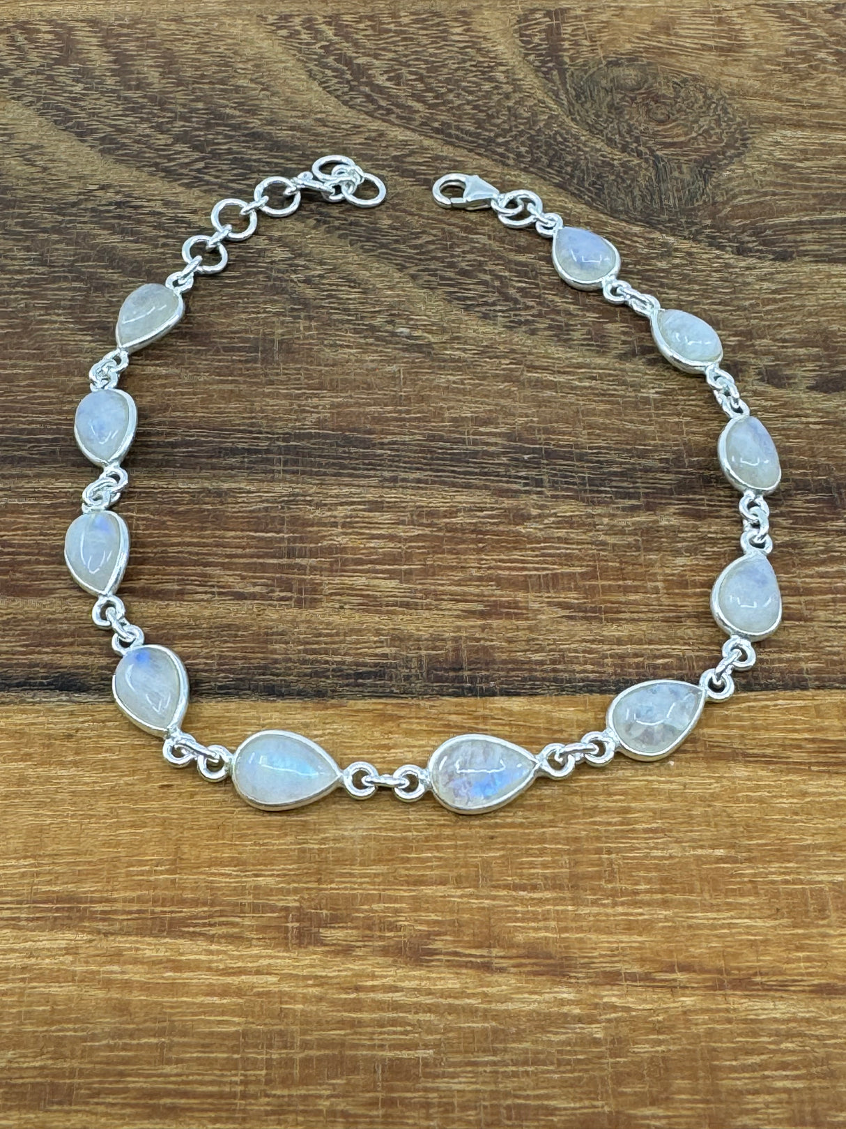 Rainbow Moonstone Sterling Silver Bracelet - “My mind is open to new possibilities and opportunities”.