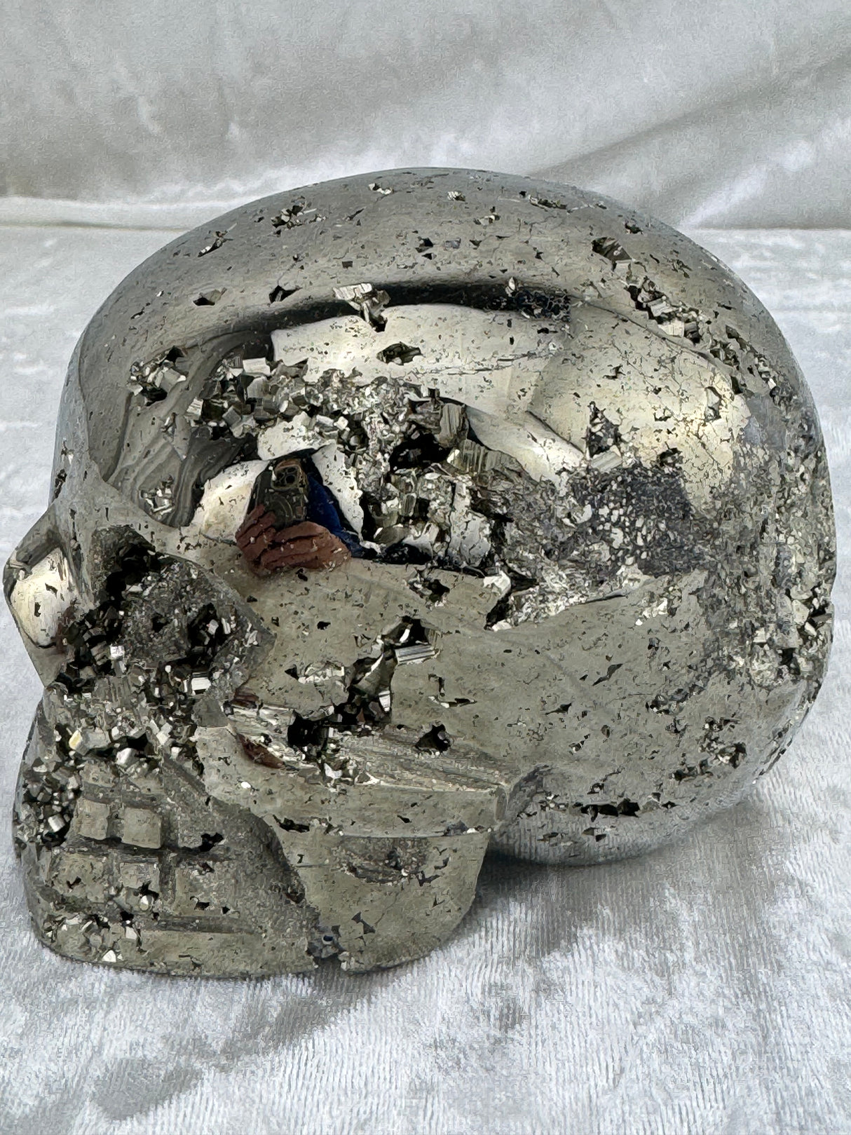 Pyrite Skull Carving #1 -  1.64kilos - Protection & Energy