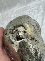 Pyrite Skull Carving #2 - 1.34kilos - Protection & Energy