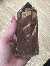 Smoky Quartz Tower #2 489g - “My spirit is deeply grounded in the present moment”.