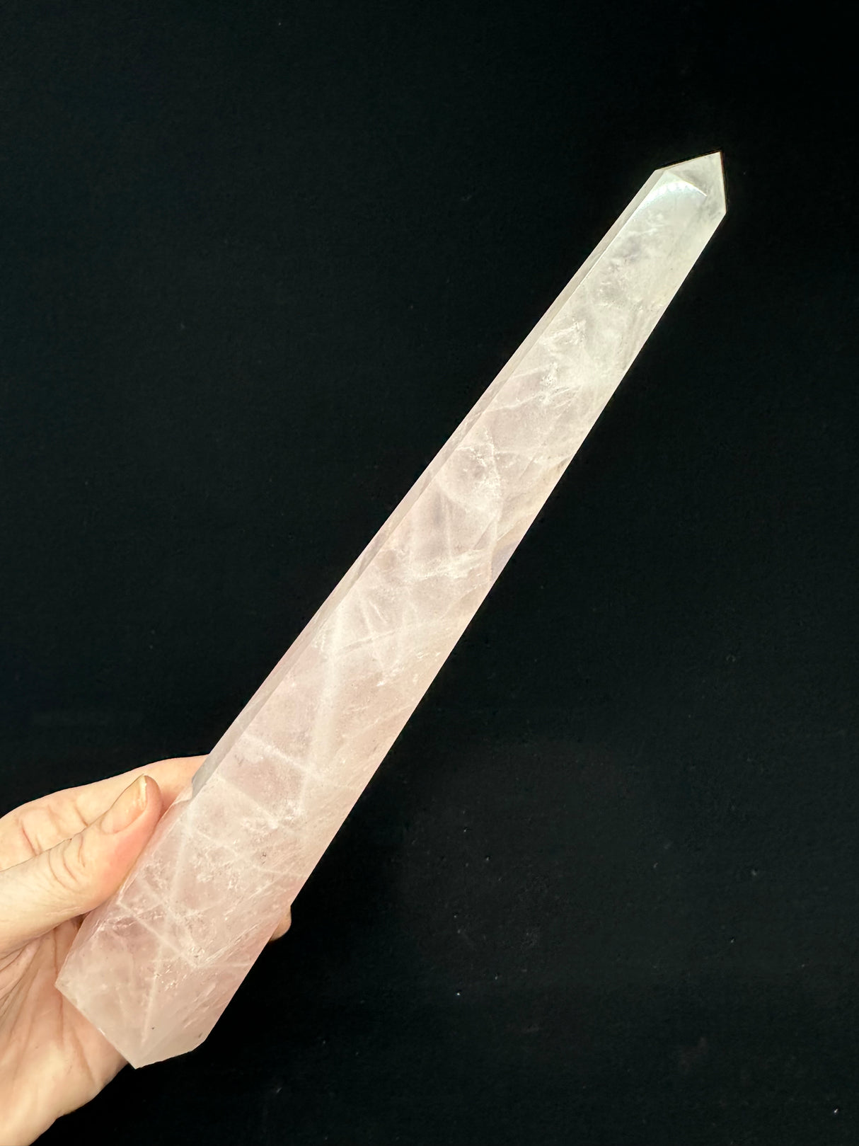 Rose Quartz Tower 25.5cm - 472g - “I radiate love, beauty, confidence and grace”.