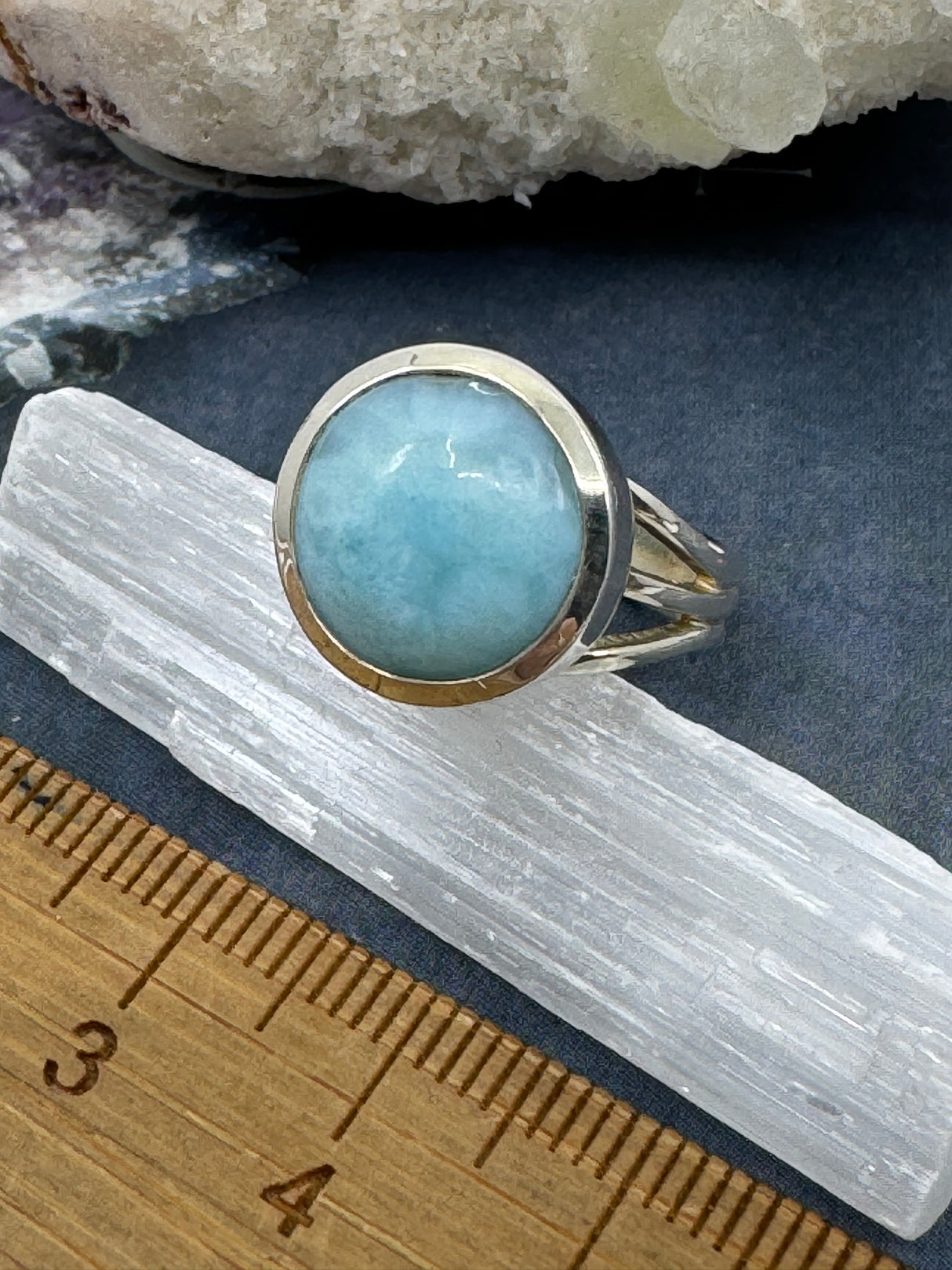 Larimar Ring Size 7 - "I allow myself to express my inner femininity".