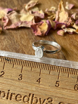 Rainbow Moonstone Silver Ring Size 7 - "My mind is open to new possibilities and opportunities”.