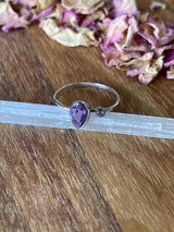 Amethyst Silver Ring Size 7 - “I trust my intuition and allow it to guide me each day”