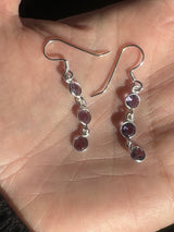 Amethyst Silver Earrings- Intuition & Protection