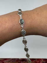 Labradorite Sterling Silver Bracelet - “I welcome change and transformation into my life”.