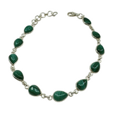 Malachite Sterling Silver Bracelet - "I choose to radiate love, kindness, and positive energy."