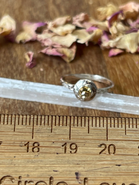 Citrine Silver Ring Size 7 - “I am successful in all areas of life”.