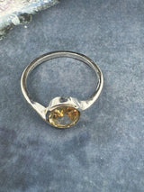 Citrine Silver Ring Size 8 - “I am successful in all areas of life”