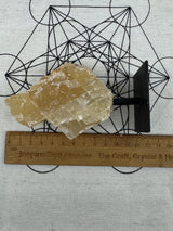 Honey Calcite on Stand - "I am ready to take immediate action to achieve my goals."