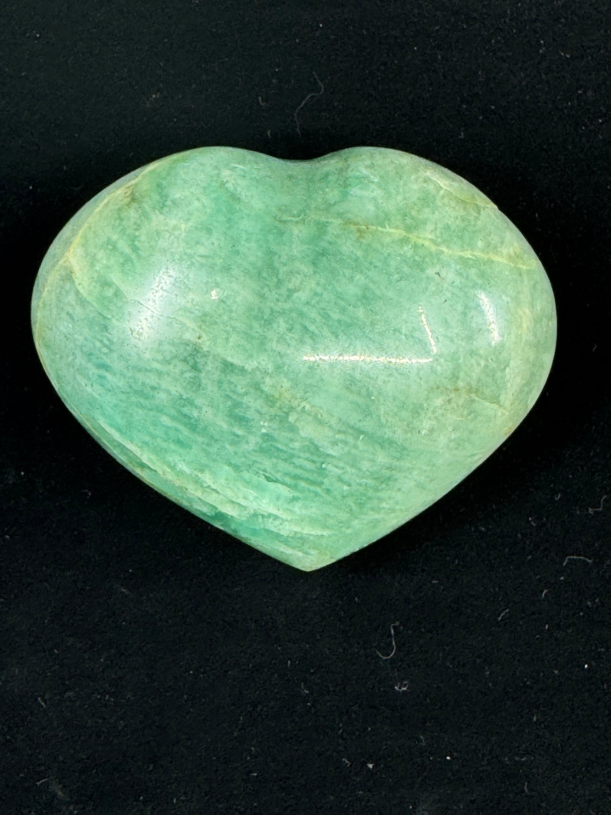 Amazonite Heart 137g - "I speak my truth with courage and confidence".