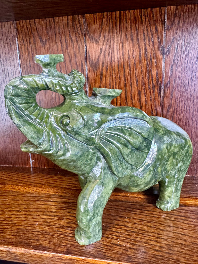 Jade Elephant Carving 2082g. Luck