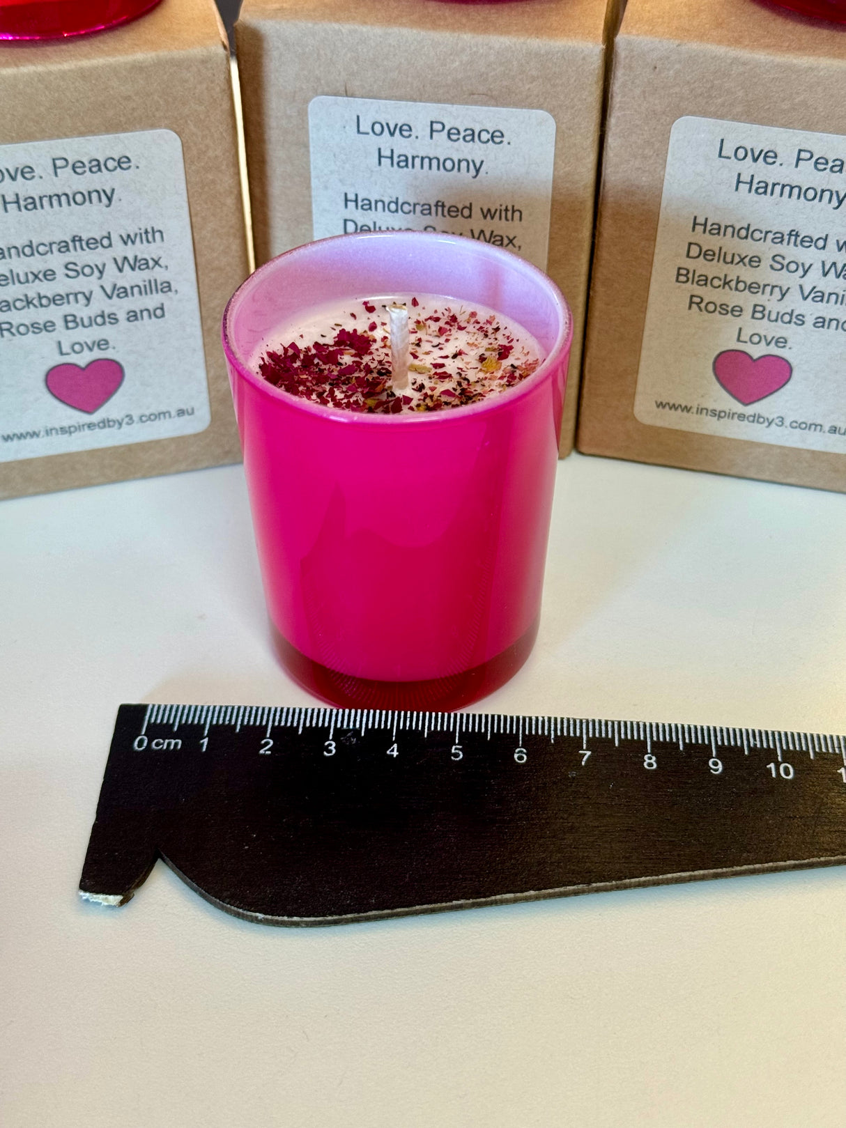 Manifestation Candle Small -  Love. Peace. Harmony. Blackberry Vanilla