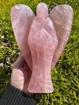 Rose Quartz Angel Large 18cm1.2kilos - Love & Peace