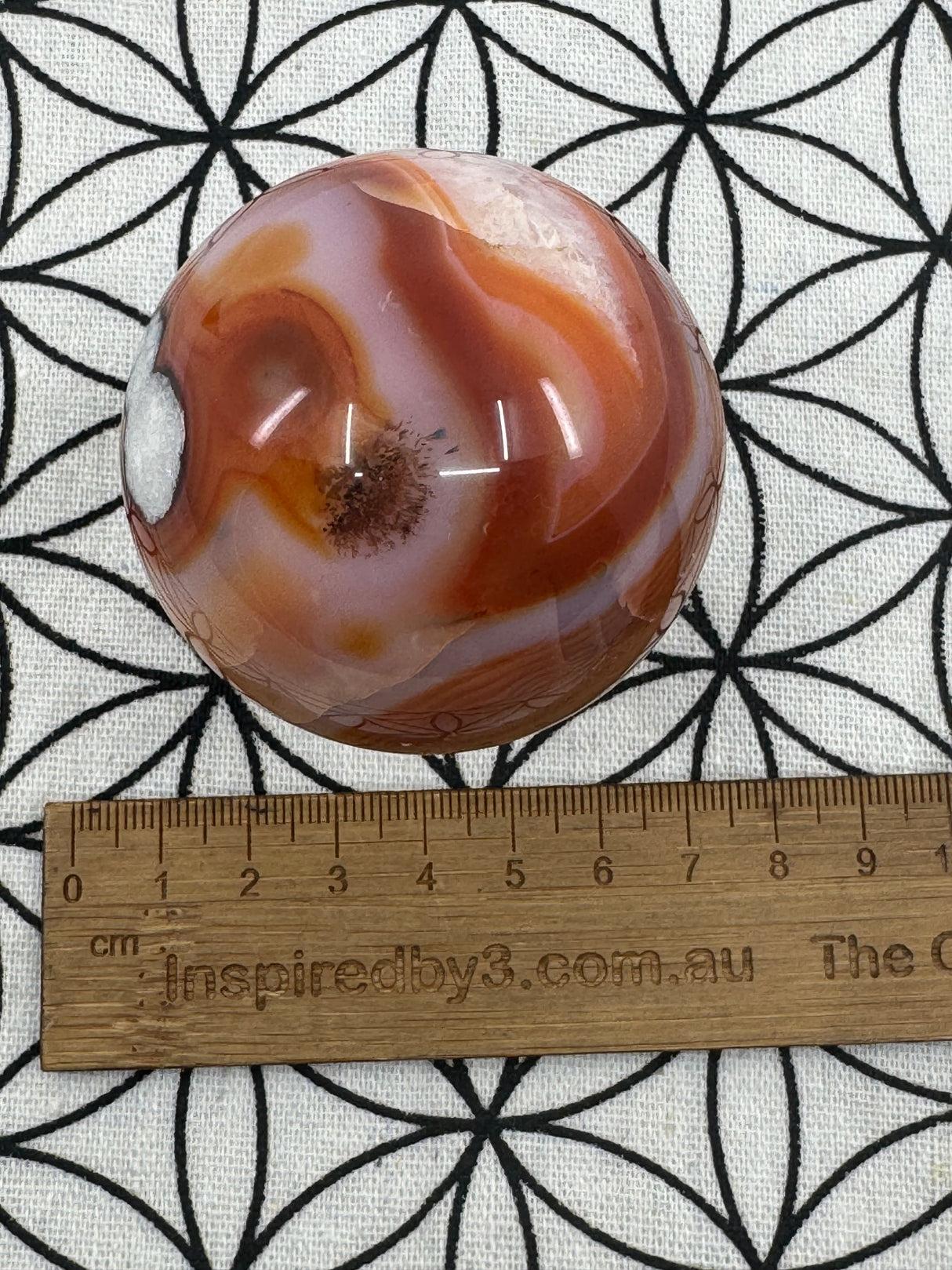 Sardonyx Sphere 257g - "I am filled with strength, courage, and vitality."