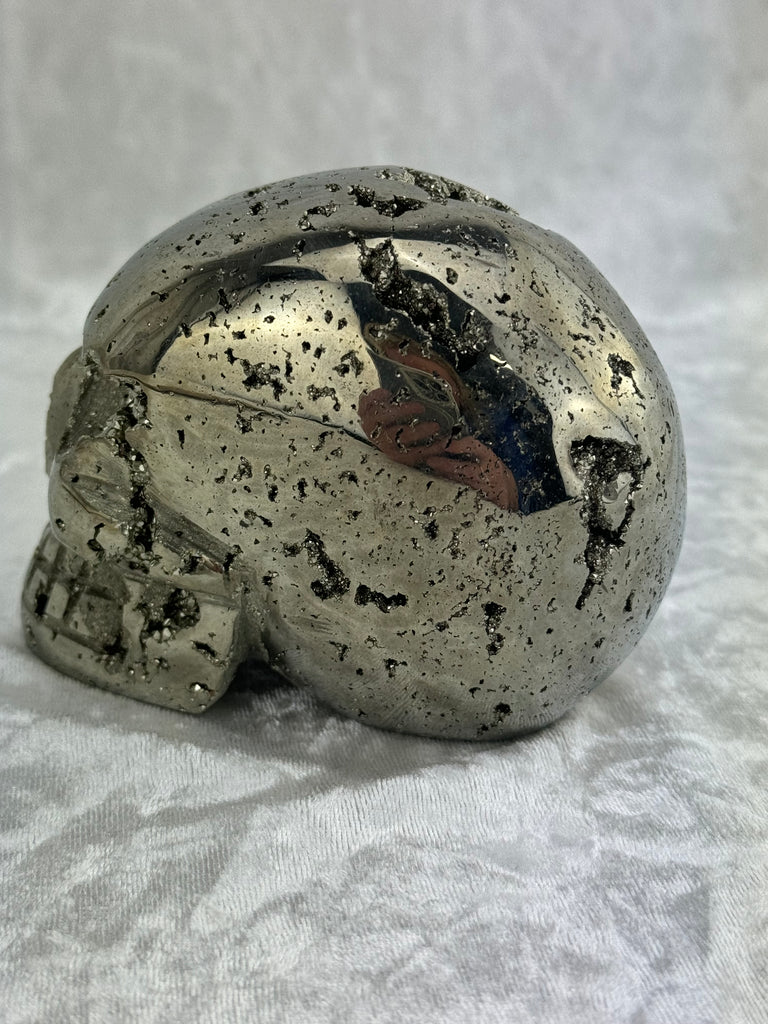 Pyrite Skull Carving #2 - 1.34kilos - Protection & Energy