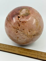 Pink Amethyst Sphere 2.421 Kilos 14cm- “ I am a strong and loving person”.