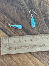 Turquoise Tibet Silver Earrings - "I express myself from a place of calmness, love, and truth."