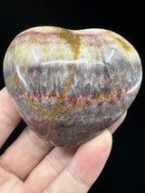 Red Banded Calcite Heart 146g - For Detoxification & Energy. “I love &amp; appreciate my body