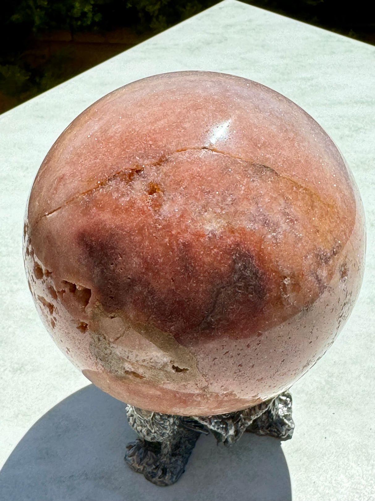 Pink Amethyst Sphere 2.421 Kilos 14cm- “ I am a strong and loving person”.