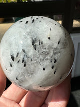 Black Tourmaline in Quartz Sphere 362g- Protection