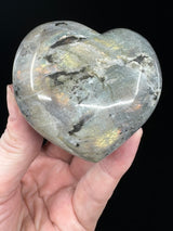 Labradorite Heart 194g - “I welcome change and transformation into my life”.