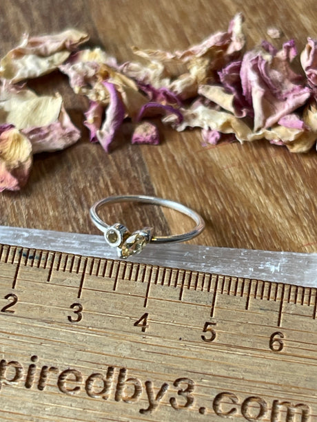 Citrine Silver Ring Size 7 - “I am successful in all areas of life”.