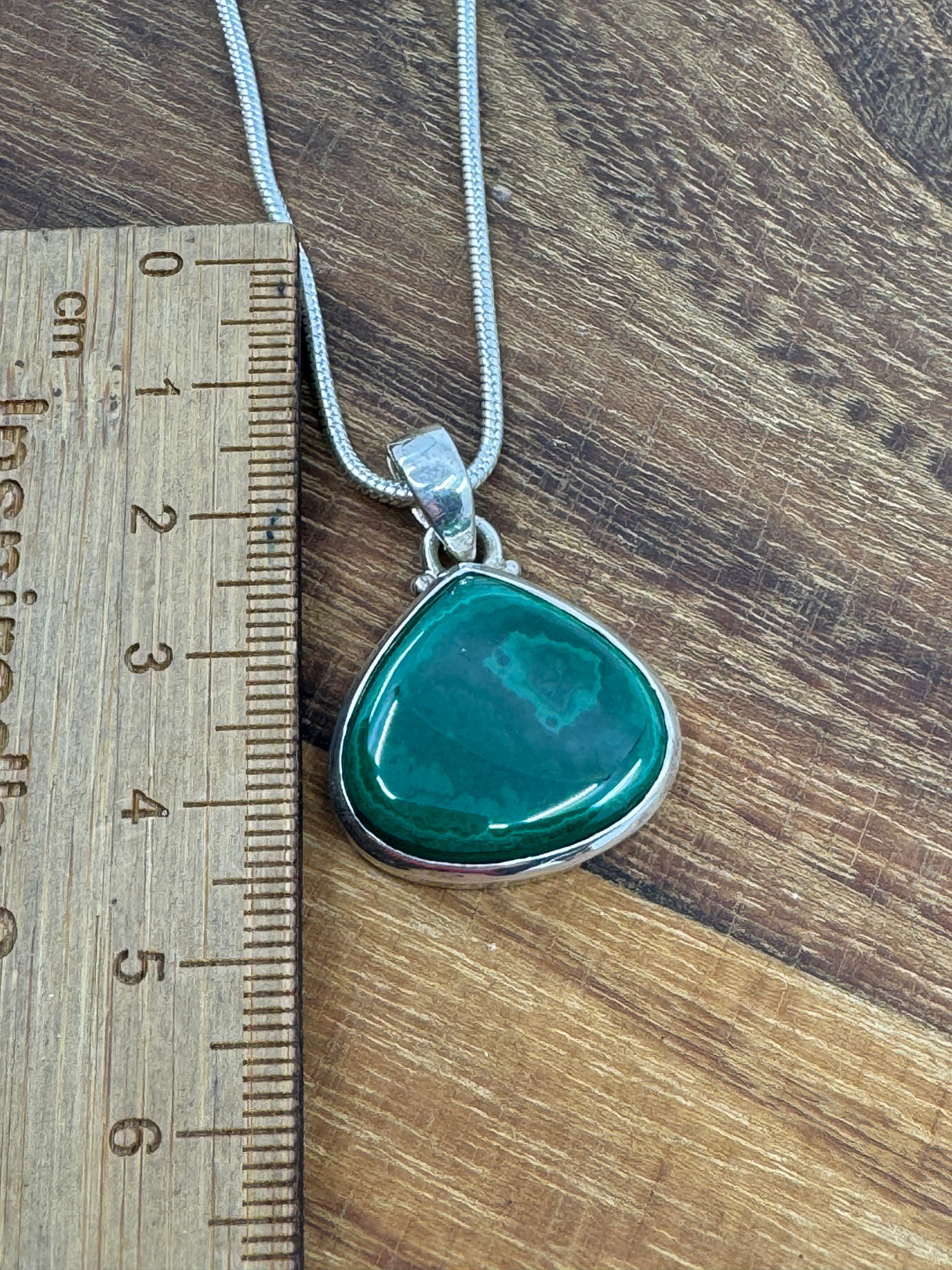 Malachite Silver Pendant - "I choose to radiate love, kindness, and positive energy."