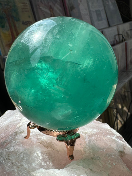 Green Fluorite Sphere  #2 592g- Concentration