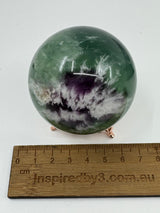 Snowflake Fluorite Sphere #2 300g - Concentration. Organised.