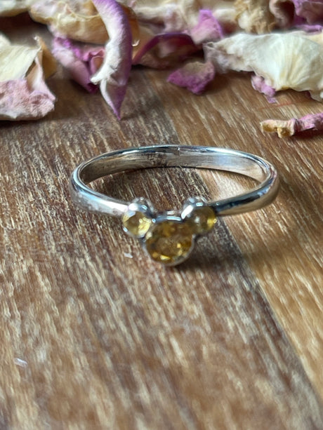 Citrine Silver Ring Size 7 - “I am successful in all areas of life”.