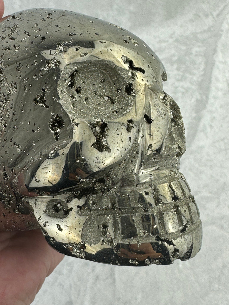 Pyrite Skull Carving #2 - 1.34kilos - Protection & Energy