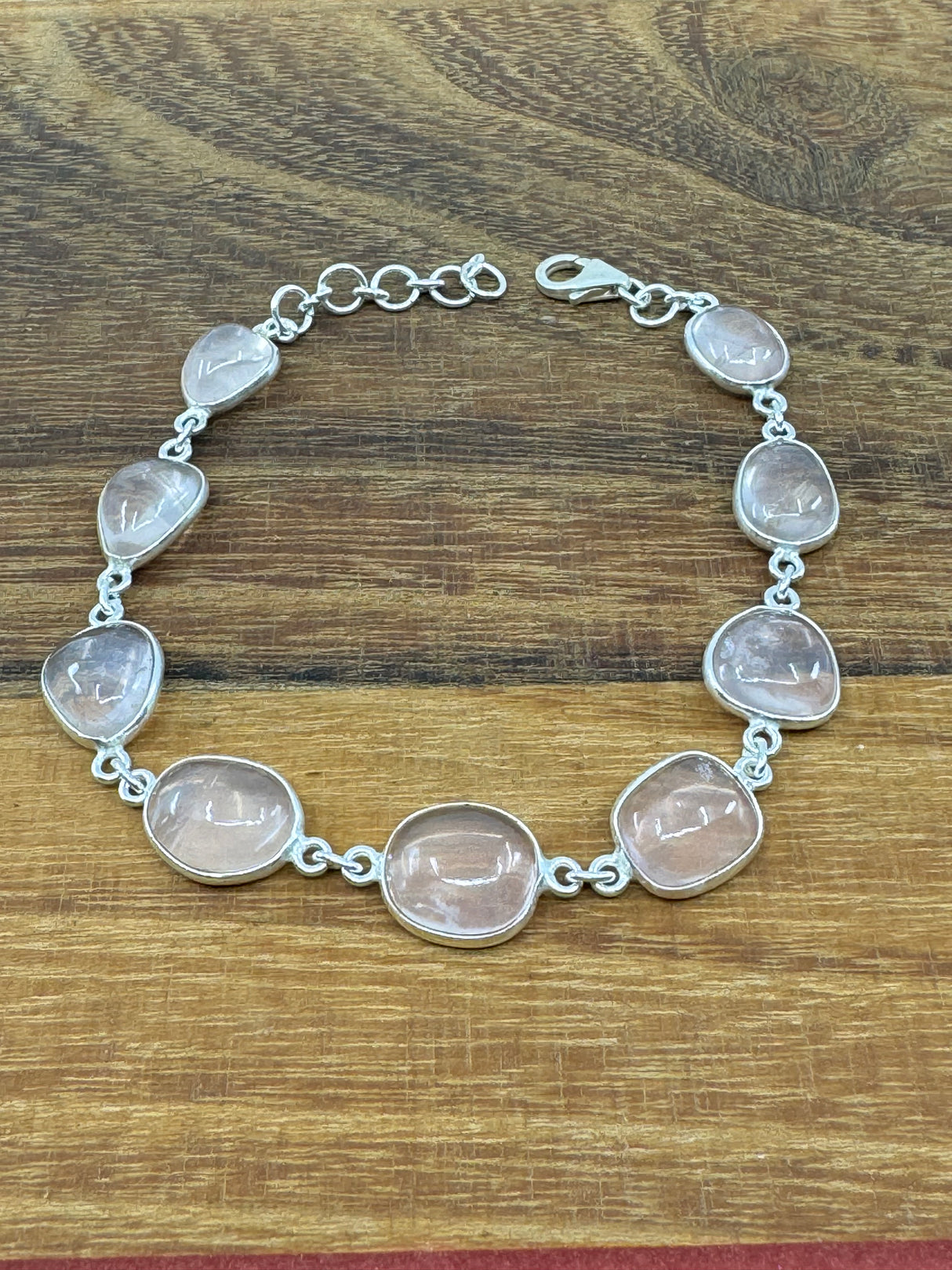 Rose Quartz Sterling Silver Bracelet - “I radiate love, beauty, confidence and grace”.