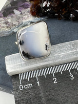 Dendritic Agate Silver Ring Size 10 #5 - Earth Healer - Protection