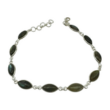 Labradorite Sterling Silver Bracelet - “I welcome change and transformation into my life”.