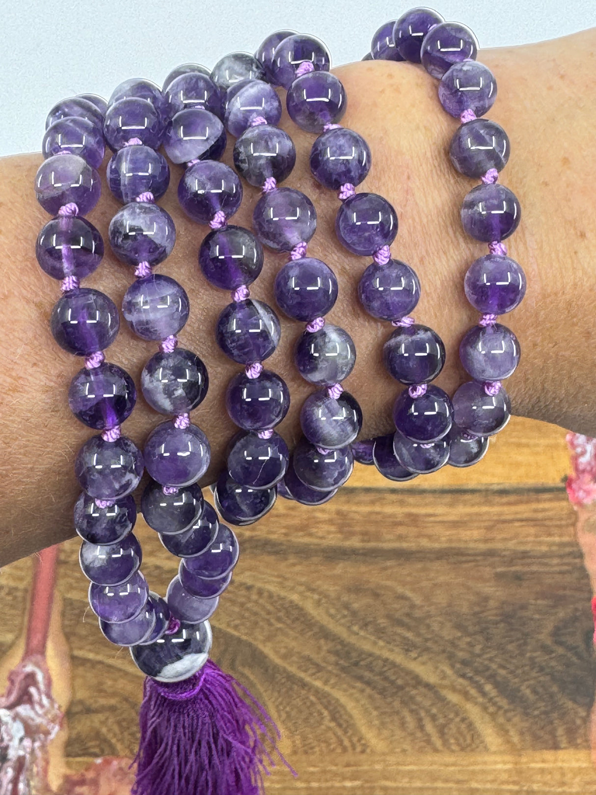 Mala Beads - Amethyst - “I trust my intuition and allow it to guide me each day”