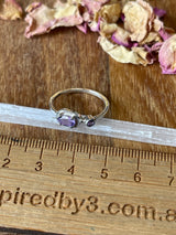 Amethyst Silver Ring Size 7 - “I trust my intuition and allow it to guide me each day”