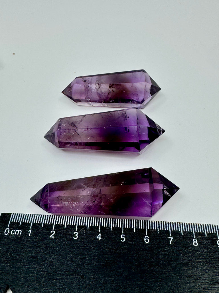 AA+ Grade Amethyst Double Terminator 6 sides 7cm - Intuition. Protection.