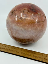 Pink Amethyst Sphere 2.421 Kilos 14cm- “ I am a strong and loving person”.