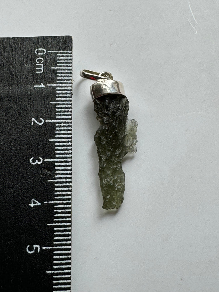 Moldavite Silver Pendant #11 2.7g- Transformation & Protection