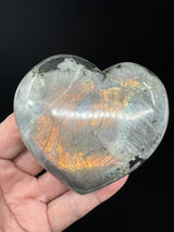 Labradorite Heart 367g - “I welcome change and transformation into my life”.