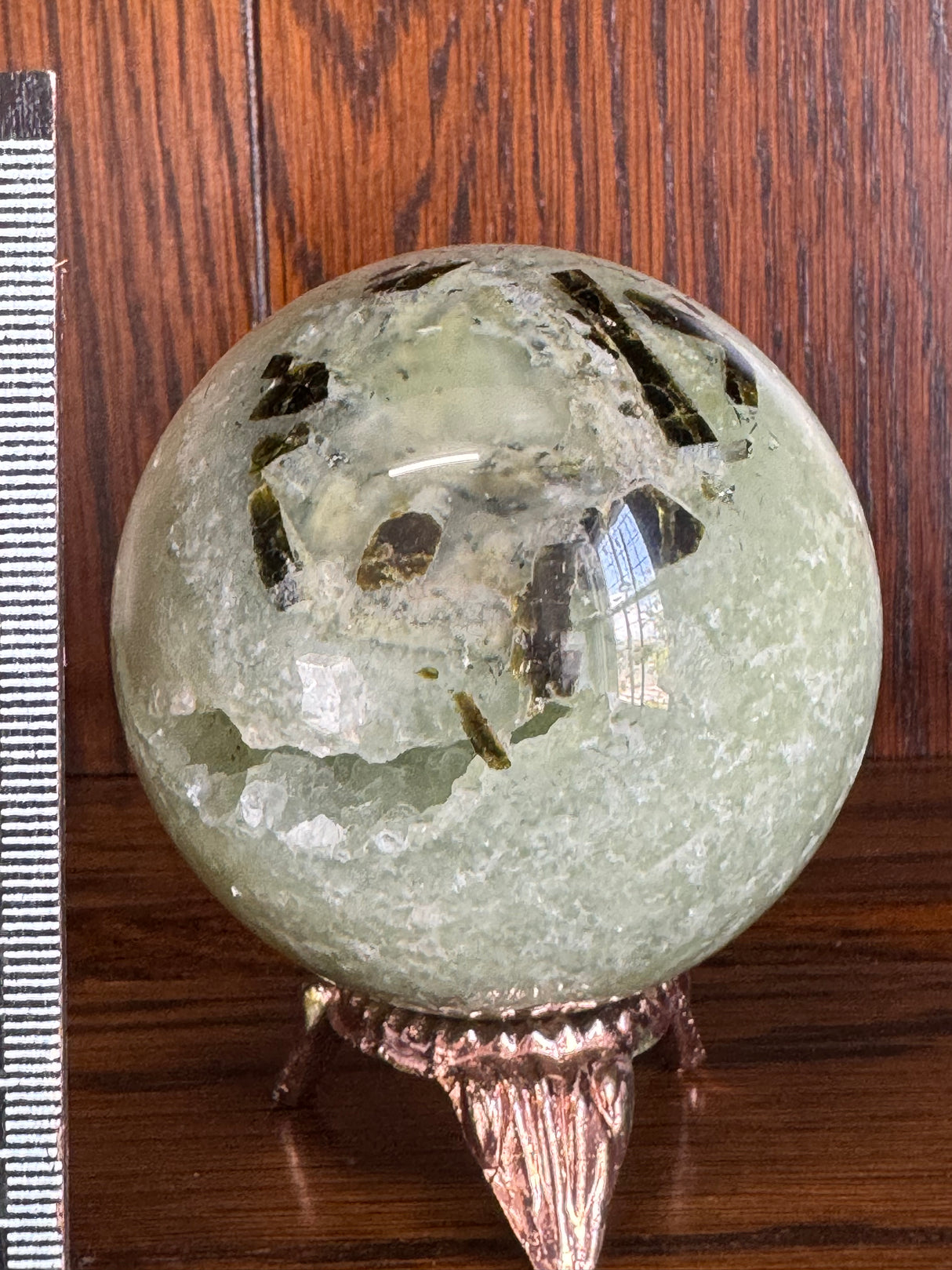 Prehnite and Epidote Sphere #2 472g 7cm