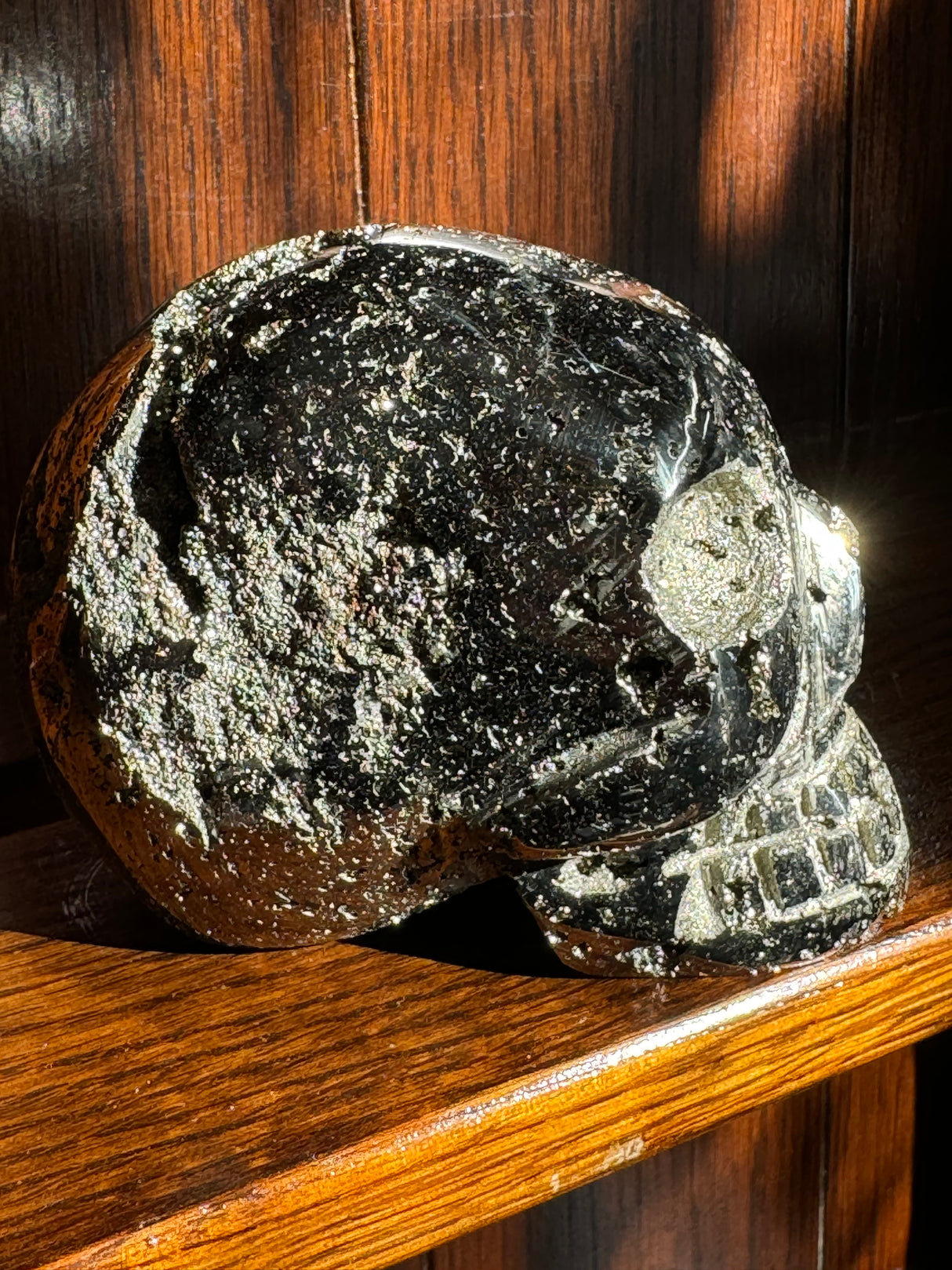 Pyrite Skull Carving #2 - 1.34kilos - Protection & Energy