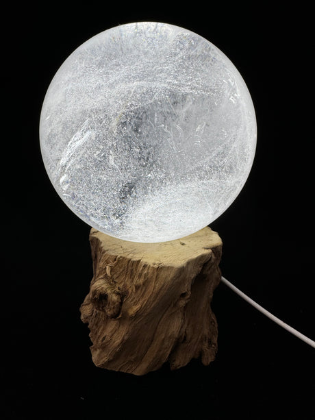 Clear Quartz Sphere from Madagascar 2.522kilos - 12cm - “I have the power to manifest all my dreams and desires”.