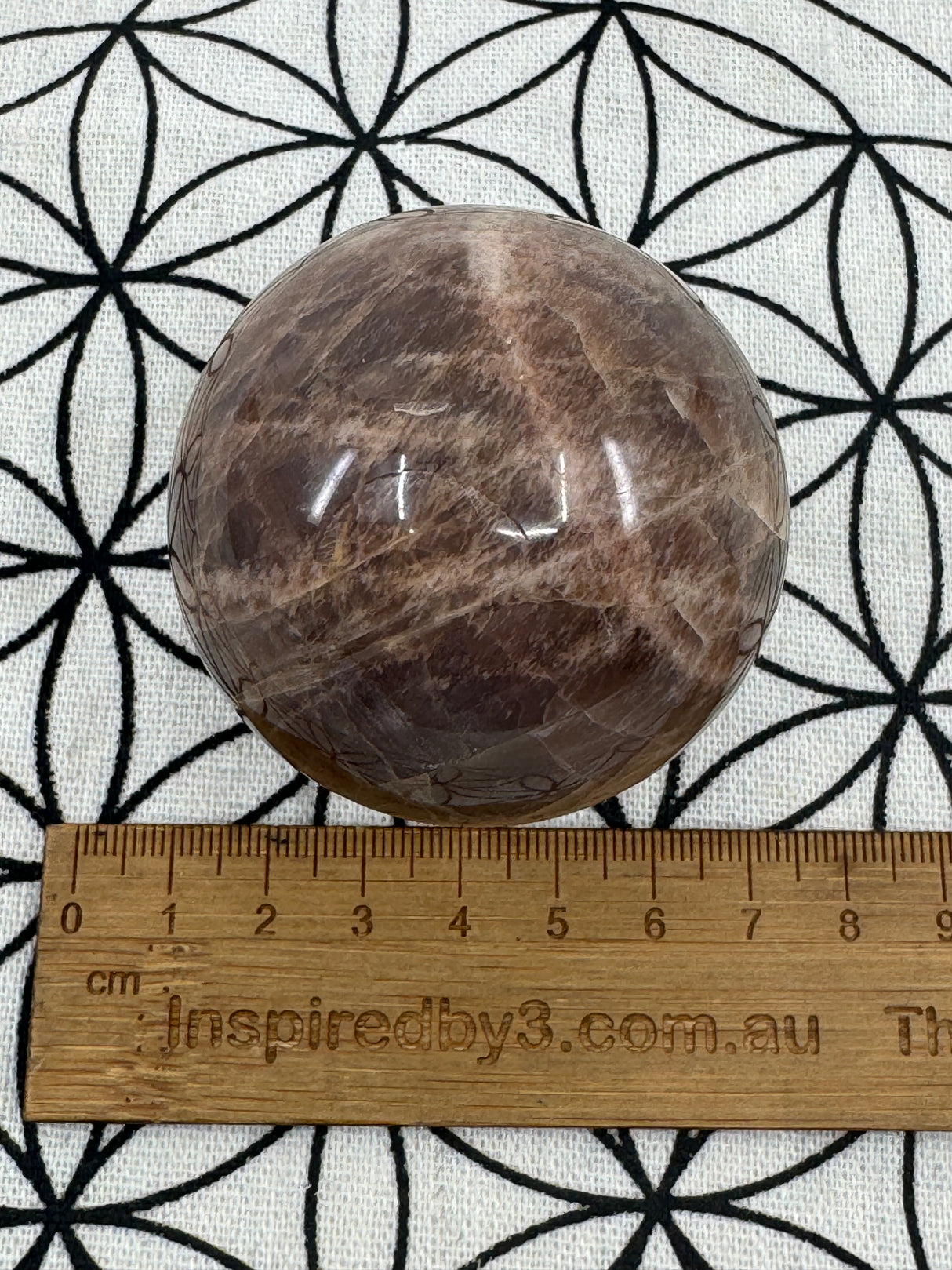 Black Moonstone Sphere 241g - ‘'I am open and ready for new beginnings in my life”.