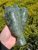 Prehnite and Epidote Angel Carving - 876g 18cm